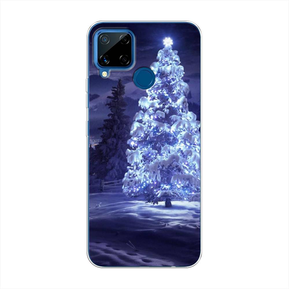 

Чехол на Oppo Realme C15 "Зима 4", Синий;черный;белый, 255050-2