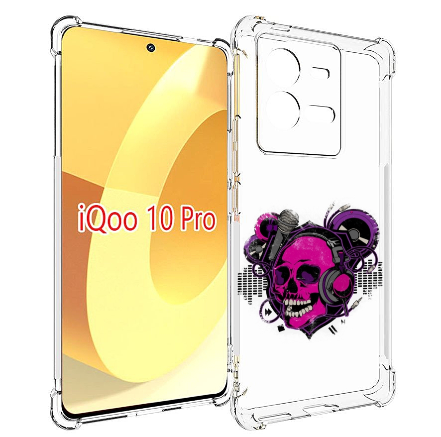 

Чехол MyPads череп 1 для Vivo iQOO 10 Pro, Прозрачный, Tocco