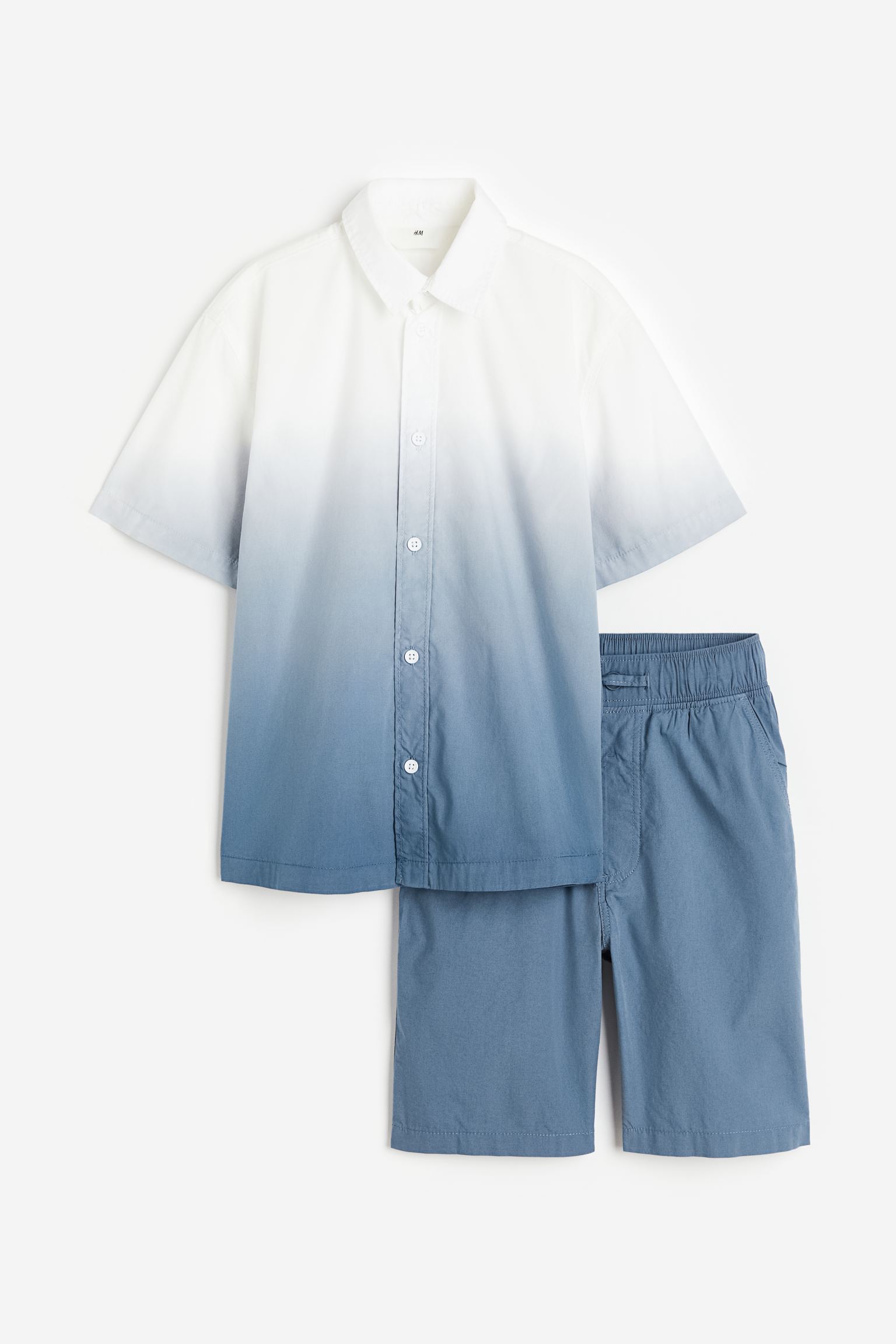 

Комплект из 2 предметов из хлопка H&M 134 Голубино-голубой/белый (доставка из-за рубежа), 1132567