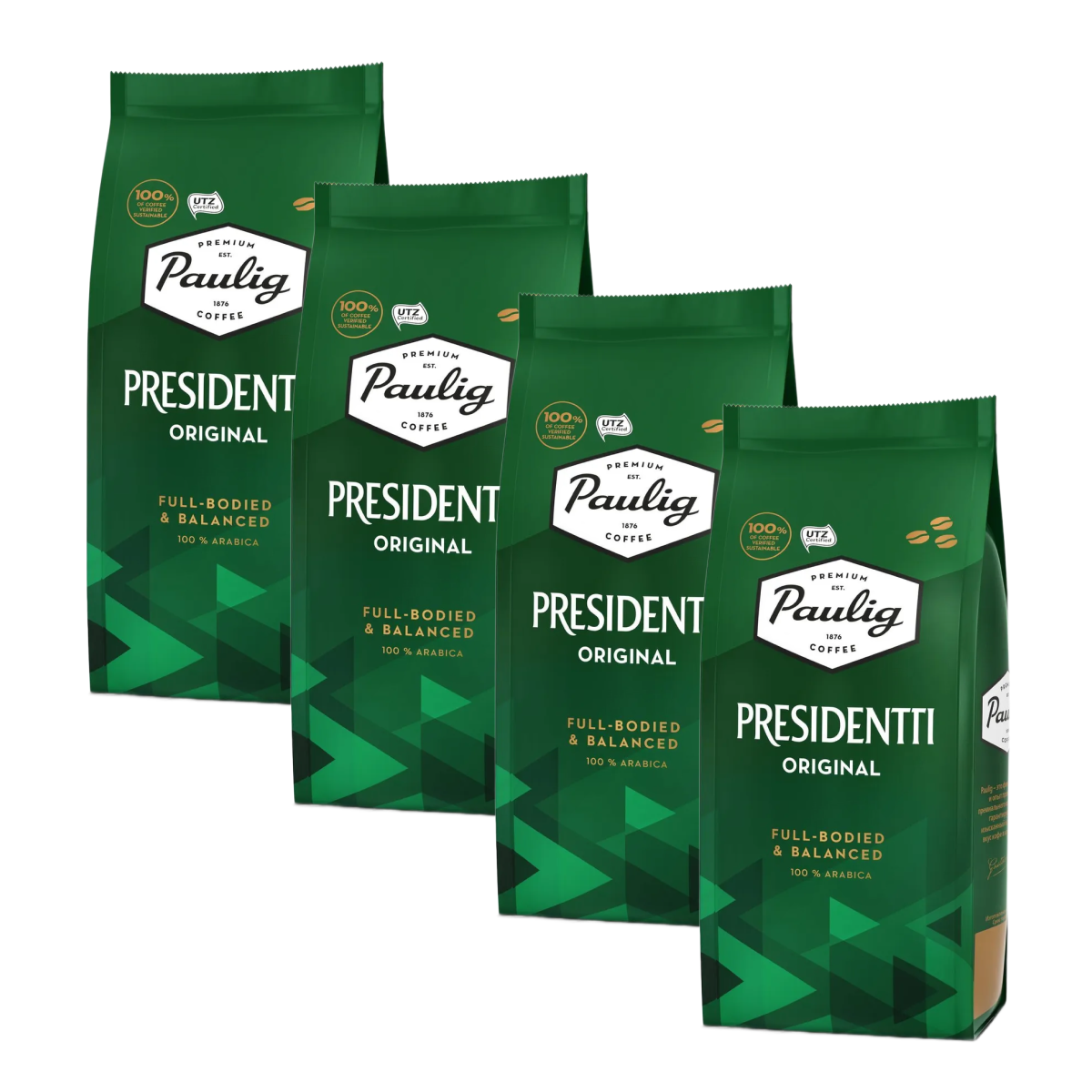 

Кофе в зернах Paulig Presidentti Original 100% арабика 250 гр - 4 упаковки, Presidentti Original