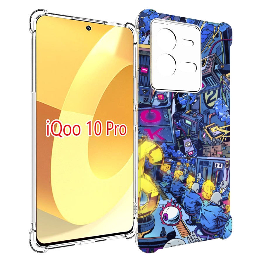 

Чехол MyPads футуристичная картинка для Vivo iQOO 10 Pro, Прозрачный, Tocco
