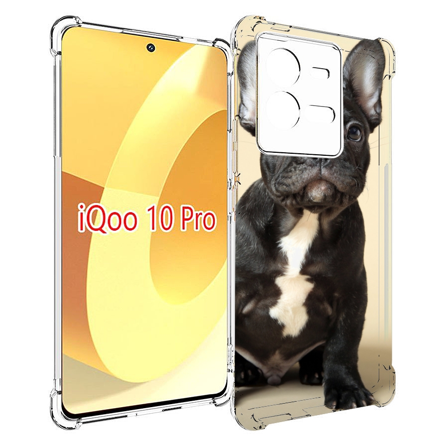 

Чехол MyPads французскии бульдог для Vivo iQOO 10 Pro, Прозрачный, Tocco