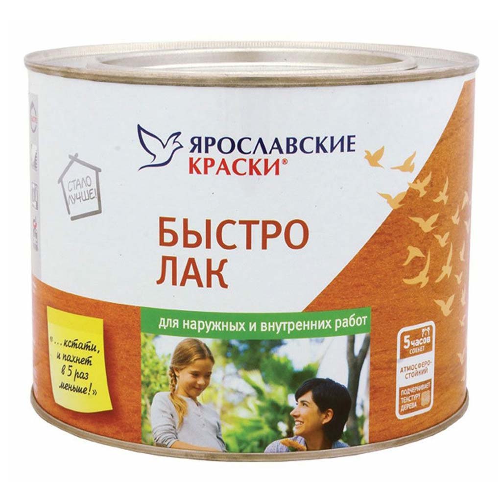 фото Лак ярославские краски быстролак бесцветный 1,7 кг