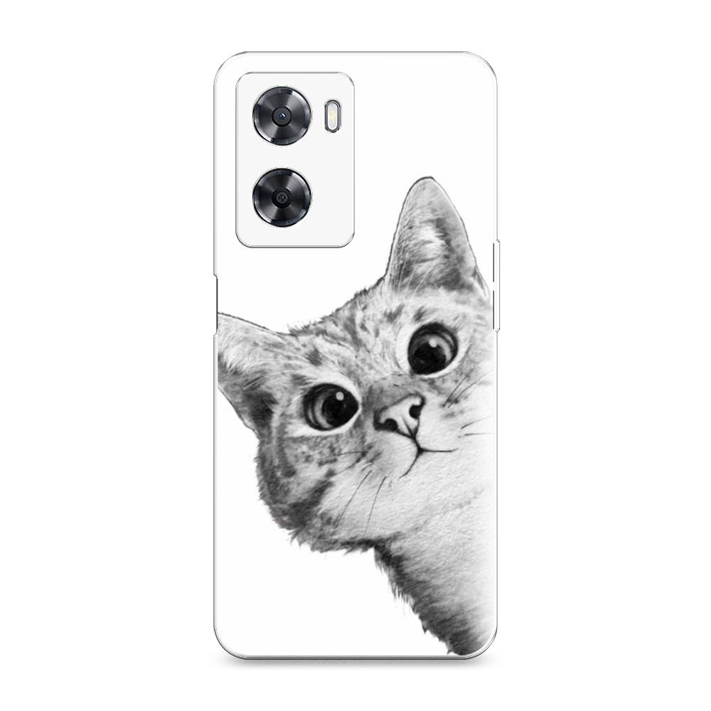 

Чехол Awog на Oppo A57s "Кот рисунок черно-белый", Черный, 2511850-1