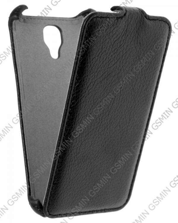 фото Кожаный чехол для lg f70 d315k armor case (чёрный)