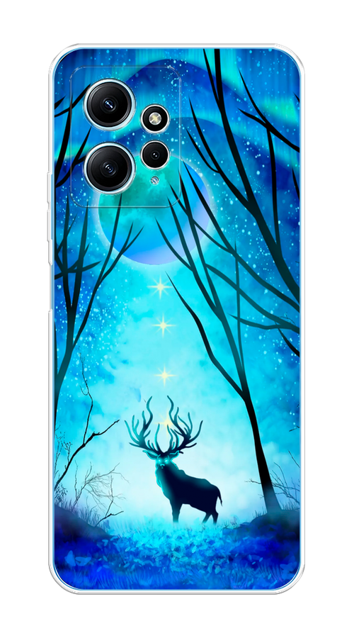 

Чехол на Xiaomi Redmi Note 12 4G "Олень северное сияние", Синий;черный;голубой, 318350-1