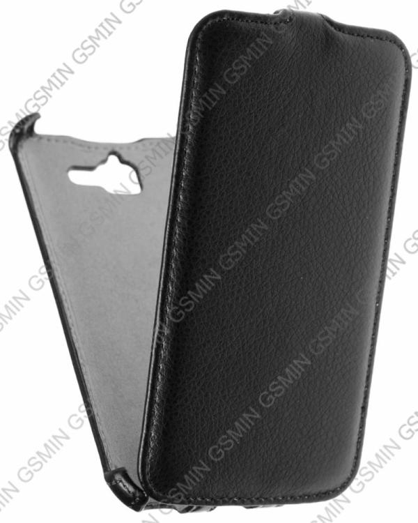 фото Кожаный чехол для huawei ascend g730 armor case (чёрный)