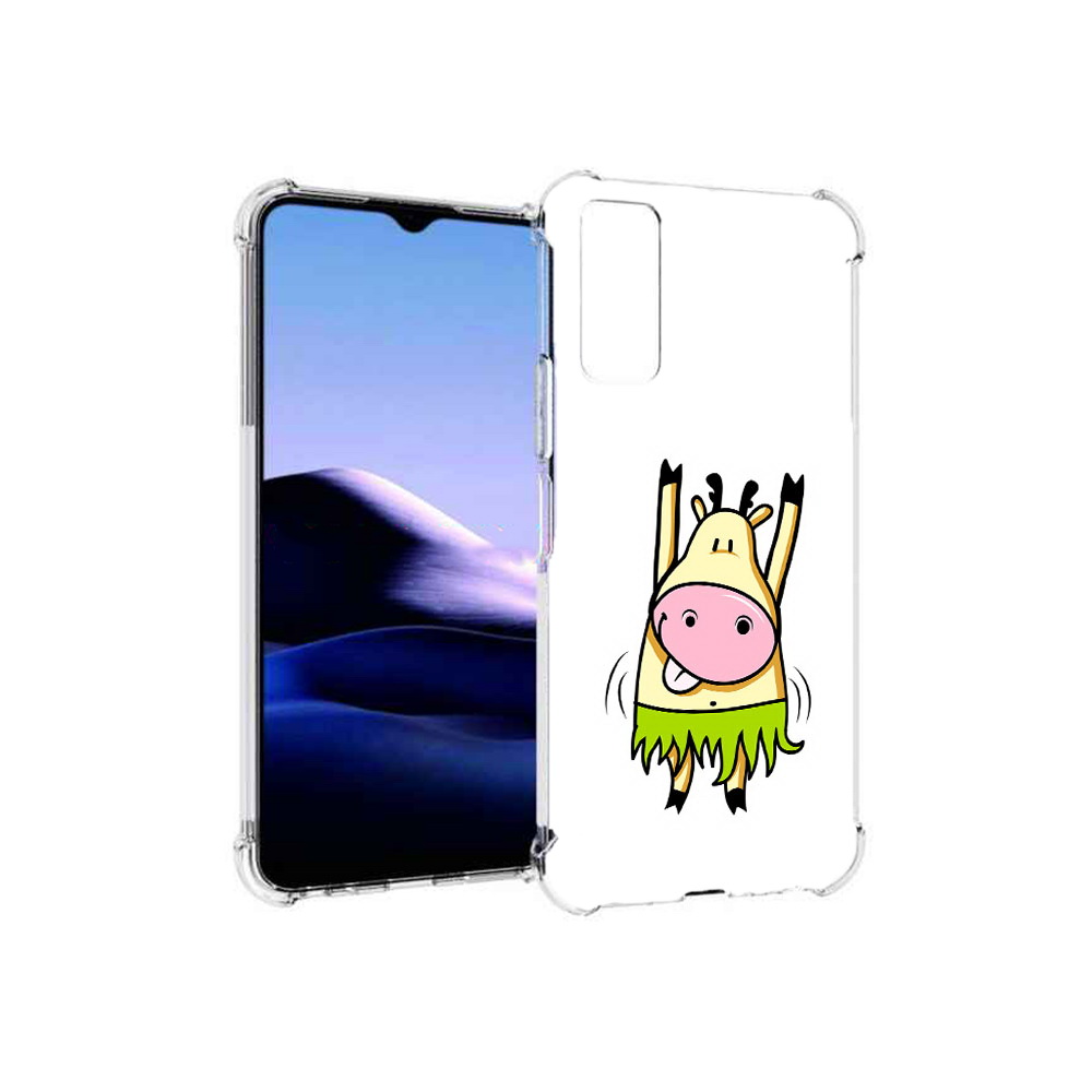 

Чехол MyPads Tocco для Vivo Y20 Веселая корова (PT154038.379.42), Прозрачный, Tocco