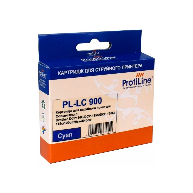 

Картридж для струйного принтера Profiline PL-LC900C-C, () голубой, совместимый, PL-LC900C-C,