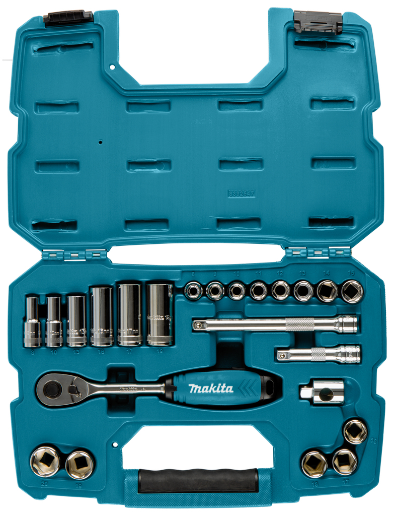 

Набор ключей и головок 23 предмета 3/8'' Makita