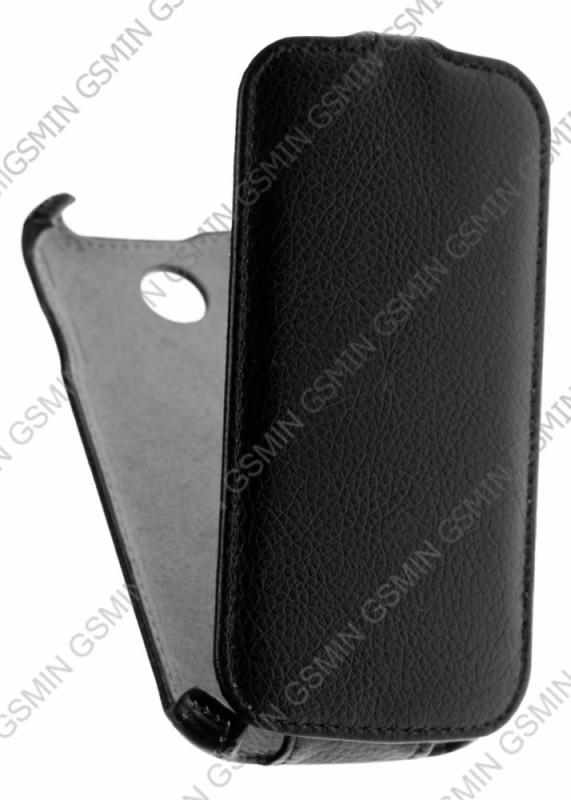 фото Кожаный чехол для lenovo a760 armor case (чёрный)