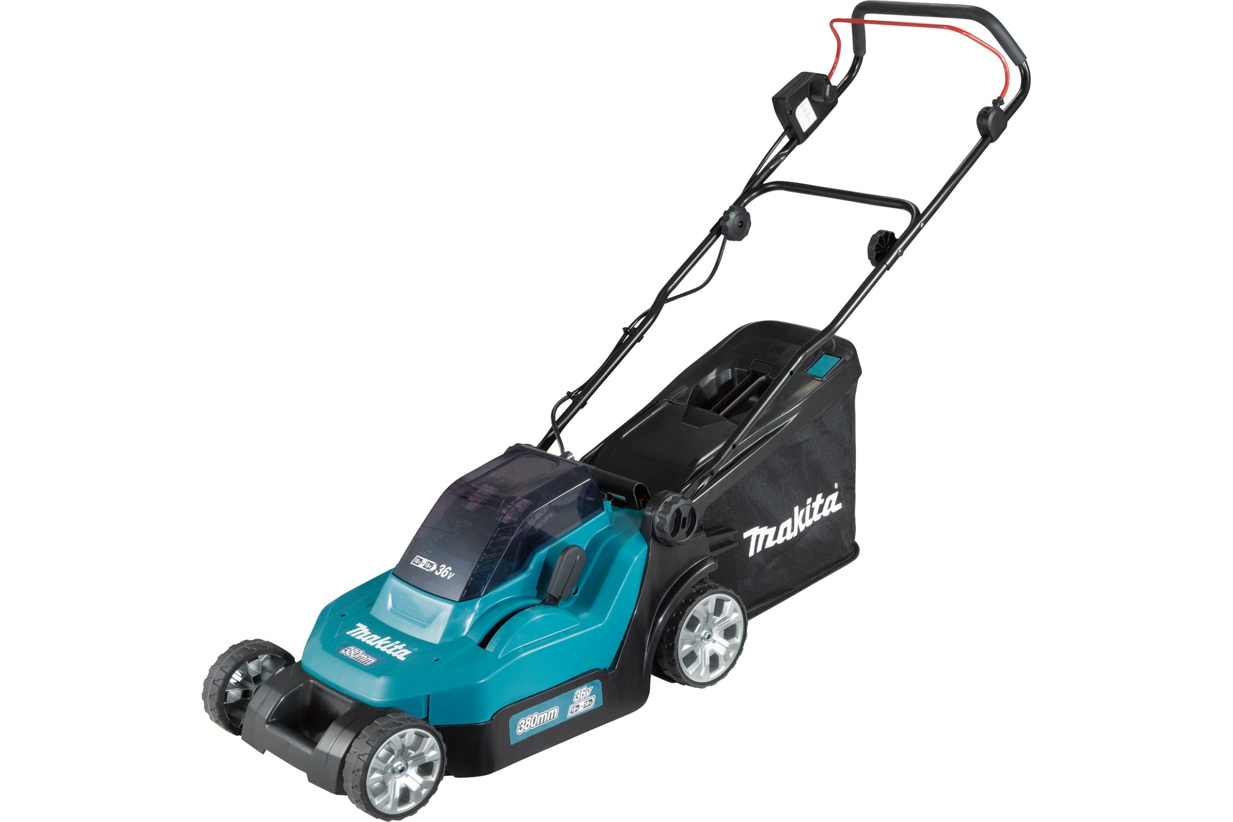 

Аккумуляторная газонокосилка MAKITA DLM382RF2 (2хBL1830B, DC18SD)