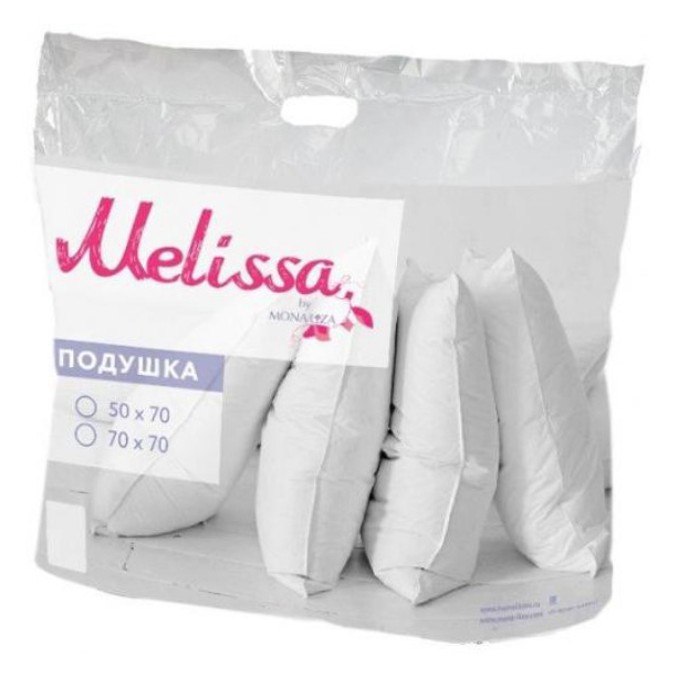 Подушка Melissa стеганая 50 х 70 см искусственный шелк белая