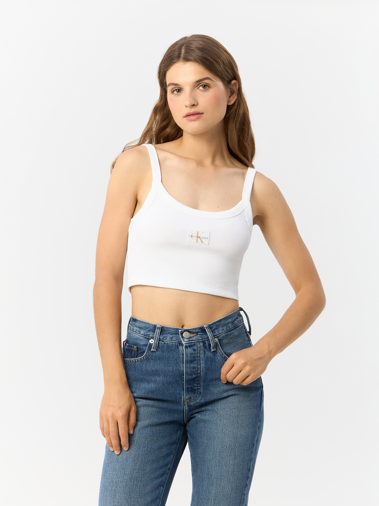 Топ женский Calvin Klein Jeans J20J223558 белый M 3790₽