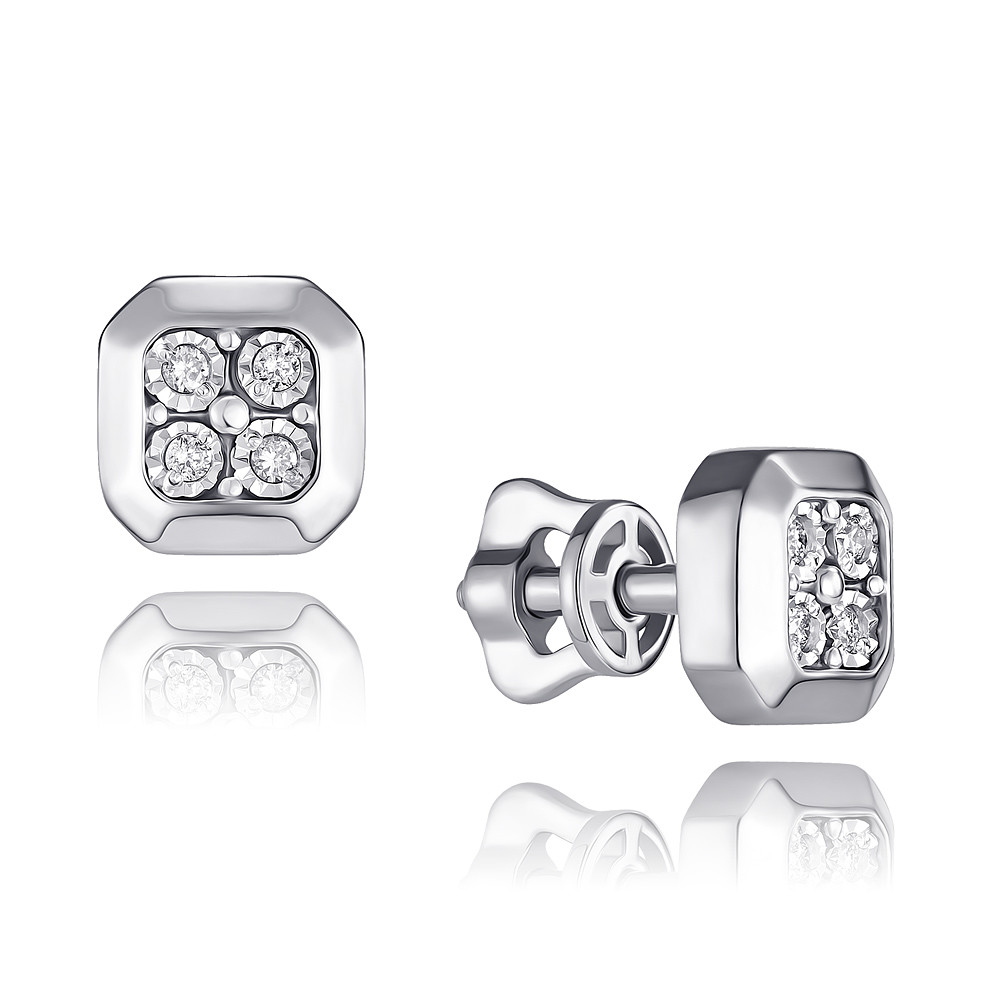 

Серьги из белого золота с бриллиантом ADAMAS 21039954/01-А51Д-41, 21039954/01-А51Д-41