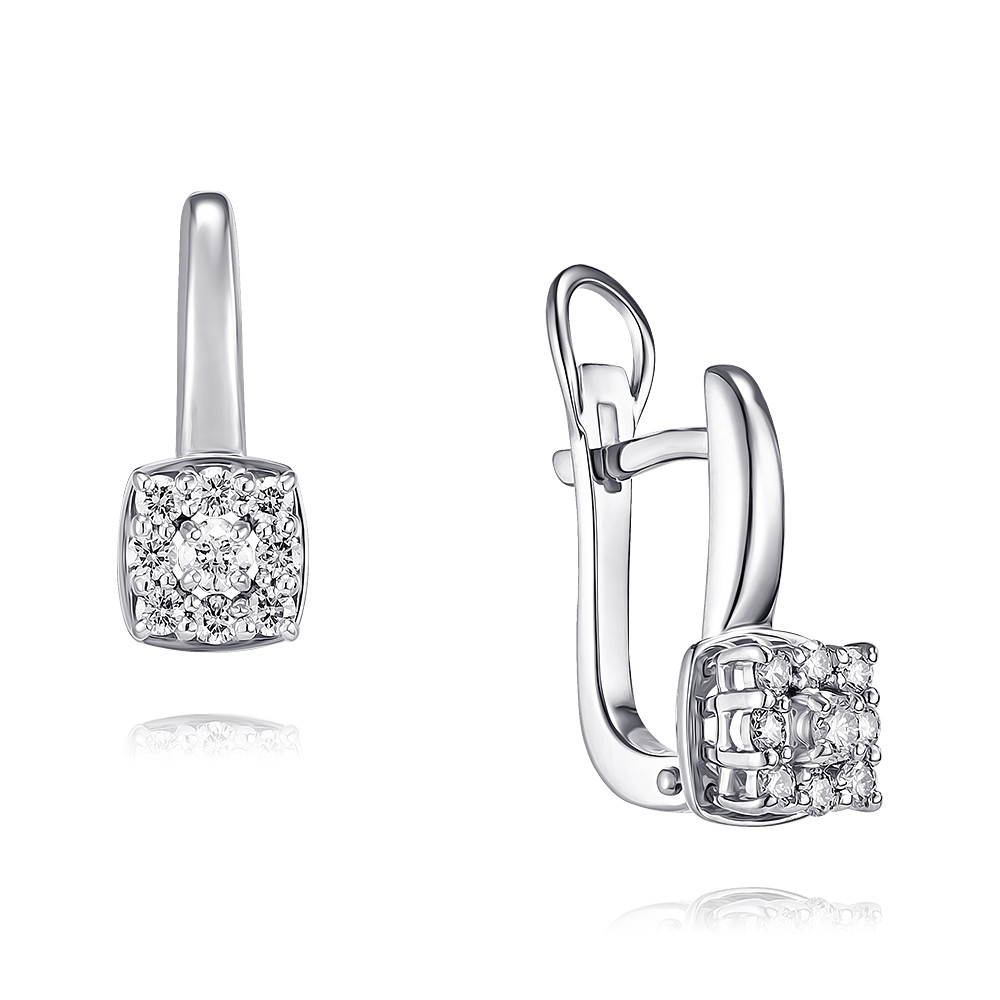 

Серьги из белого золота с бриллиантом ADAMAS 24039951/01-А51Д-41, 24039951/01-А51Д-41