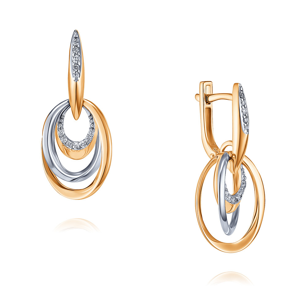 

Серьги подвески из красного золота с бриллиантом ADAMAS 24039956/01-А50Д-41, 24039956/01-А50Д-41