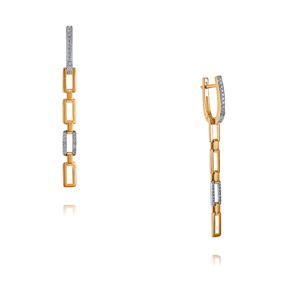 

Серьги подвески из красного золота с бриллиантом ADAMAS 24039937/01-А50Д-41, 24039937/01-А50Д-41
