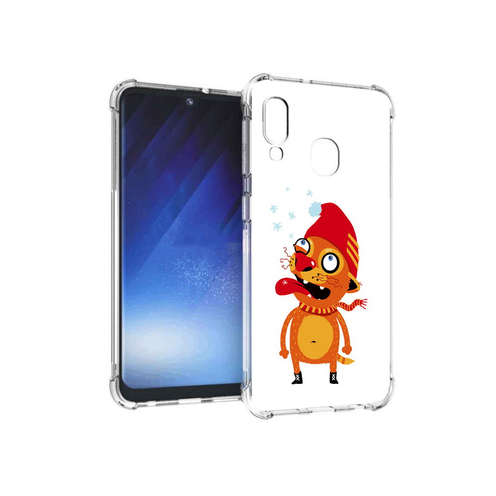 Чехол MyPads Tocco для Samsung Galaxy A20e Зимний кот (PT133424.505.88)