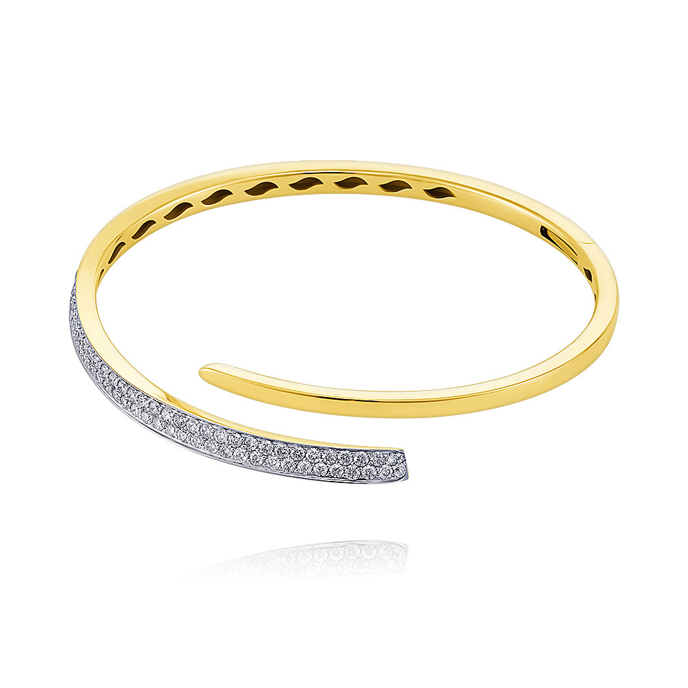 

Браслет из желтого золота с бриллиантом р. 17,5 ADAMAS 74039935/01-А55-41, 74039935/01-А55-41