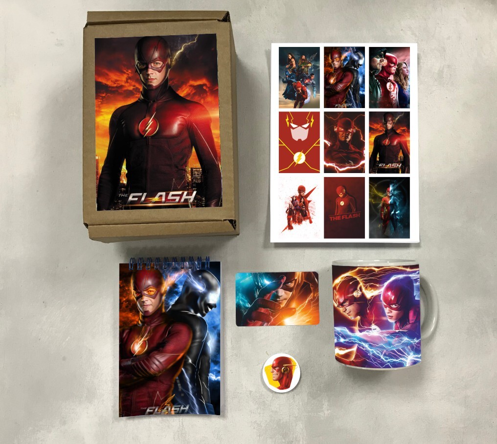 

Бокс с подарком принт Флэш, The Flash - TF0001, Box-160622-10, 5 предметов