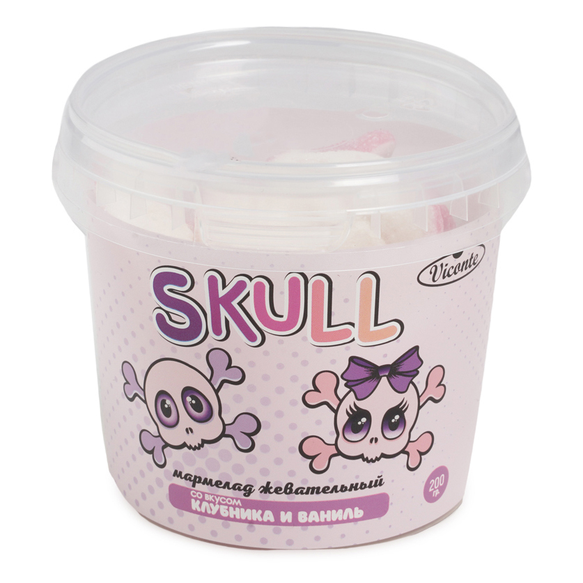 Мармелад Viconte Skull Черепа клубника-ваниль 200 г 351₽