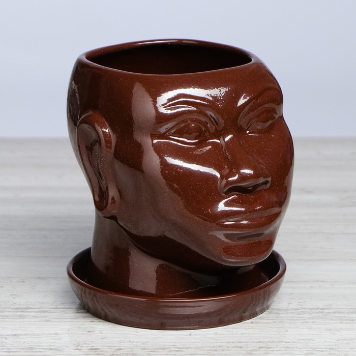 

Nana Ceramics "Голова африканки", глазурь, коричневое, керамика, 1,4 л