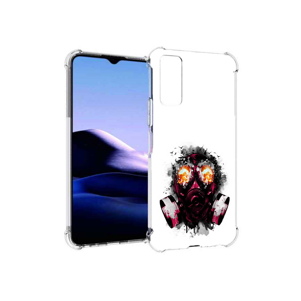 

Чехол MyPads Tocco для Vivo Y20 красный противогаз (PT154038.379.412), Прозрачный, Tocco