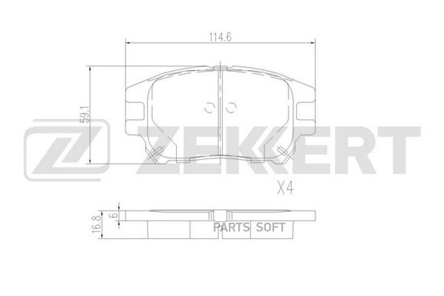 

Колодки торм. диск. передн. Lexus RX (XU10) 97-