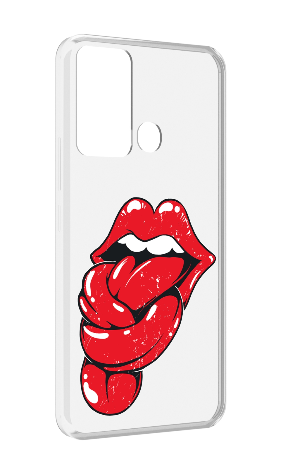 

Чехол MyPads яркие губы с языком для Infinix Hot 12i, Прозрачный, Tocco