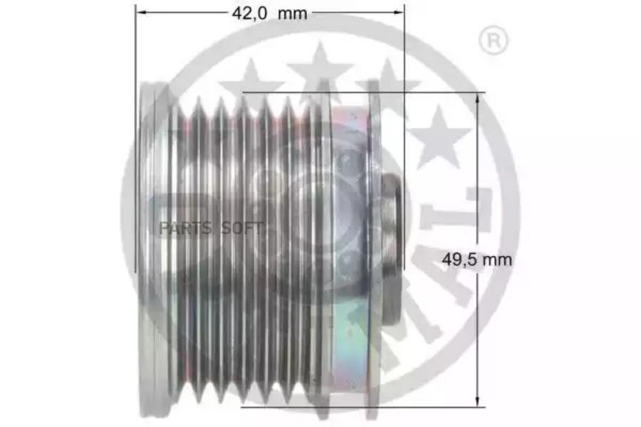 Шкив свободного хода генератора citro?n: berlingo (b9) berlingo kasten (b9) c3 ii c3 picas