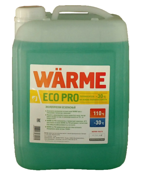 

Теплоноситель WARME Eco-pro-30 10кг, ECO PRO 30