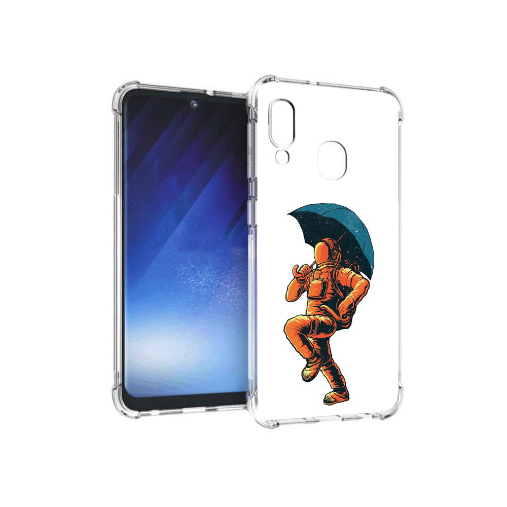 Чехол MyPads Tocco для Samsung Galaxy A20e шагающий космонавт с зонтом (PT133424.505.695)