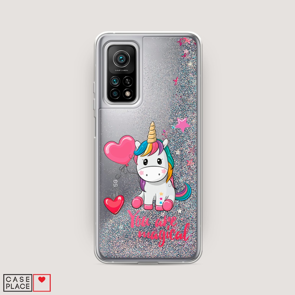 

Жидкий чехол с блестками "Волшебная единорожка" на Xiaomi Mi 10T Pro
