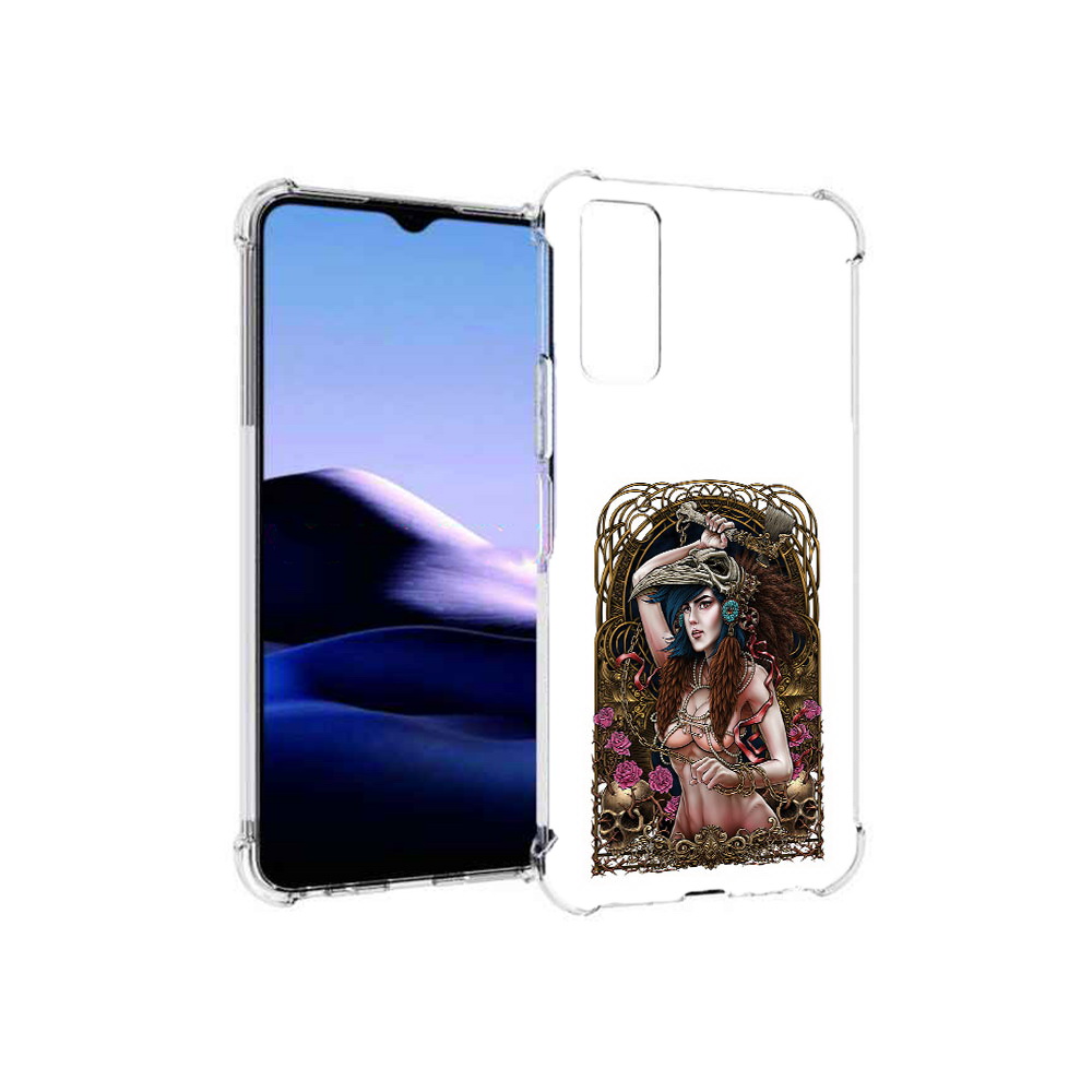 

Чехол MyPads Tocco для Vivo Y20 красивая девушка рисунок (PT154038.379.407), Прозрачный, Tocco