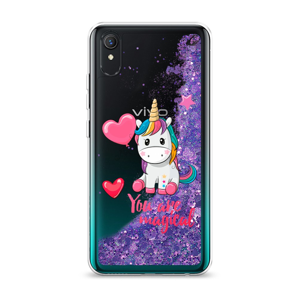 

Жидкий чехол с блестками "Волшебная единорожка" на Vivo Y1s, 263292-1