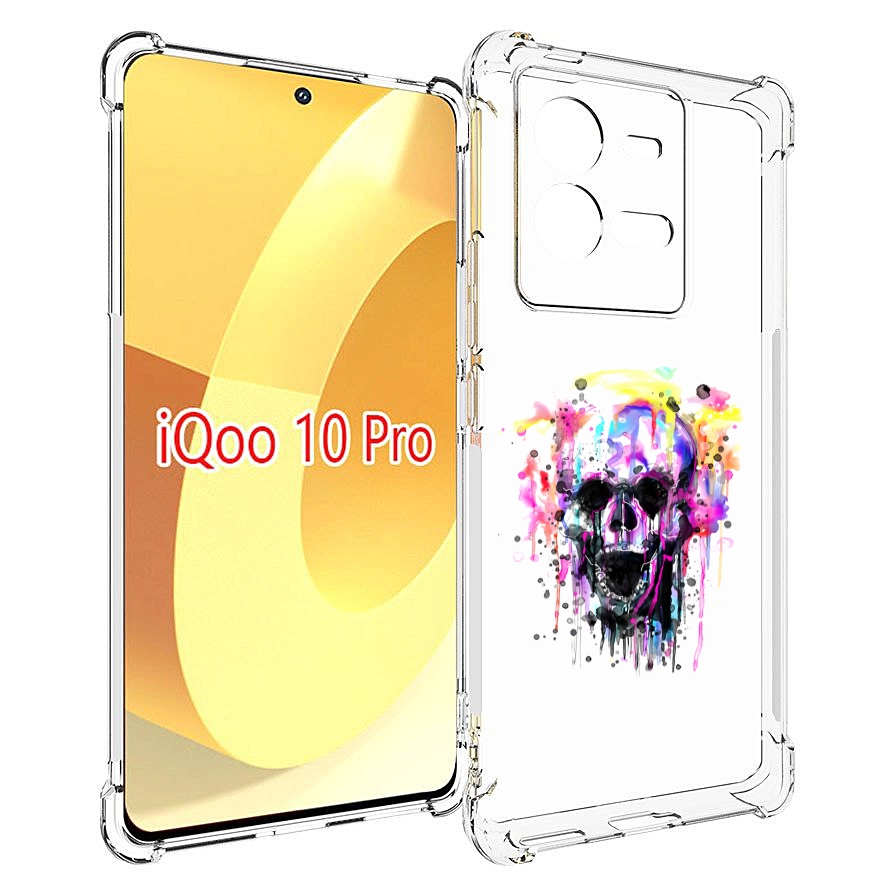 

Чехол MyPads граффити череп для Vivo iQOO 10 Pro, Прозрачный, Tocco