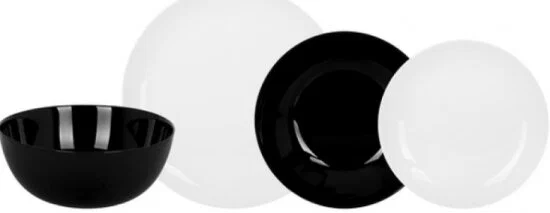 

Столовый набор 19 предметов DIWALI BLACK/WHITE, Белый;черный