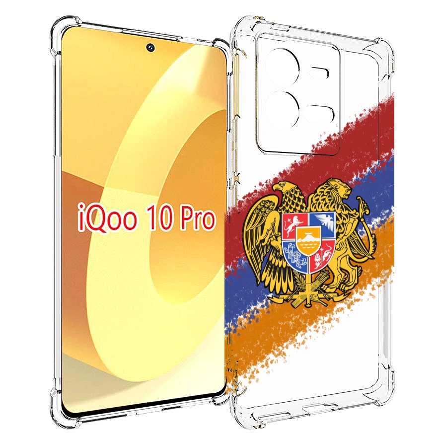

Чехол MyPads флаг герб Армении для Vivo iQOO 10 Pro, Прозрачный, Tocco