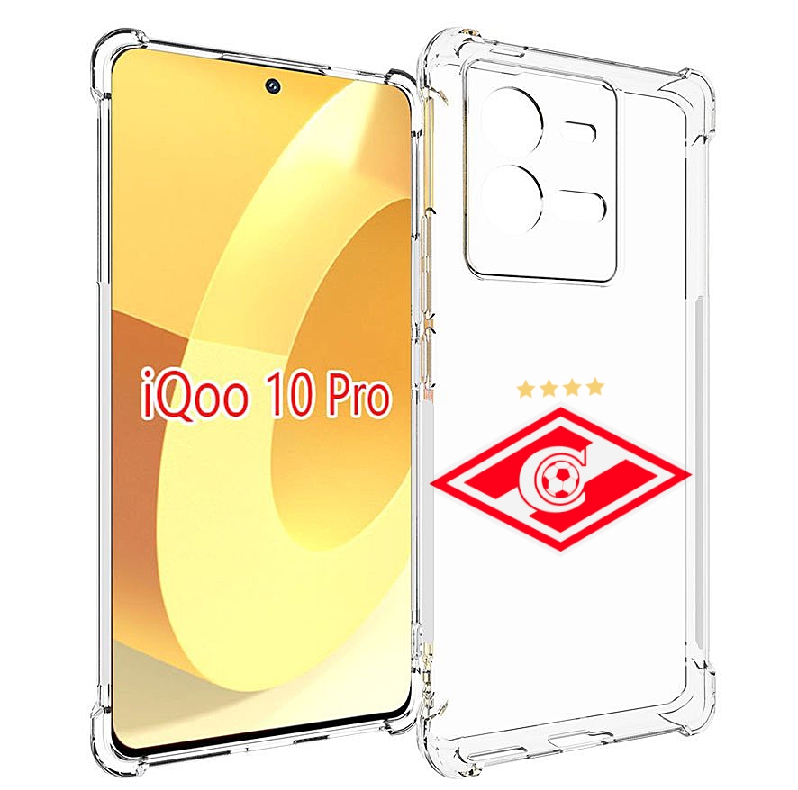 

Чехол MyPads фк спартак 1 для Vivo iQOO 10 Pro, Прозрачный, Tocco