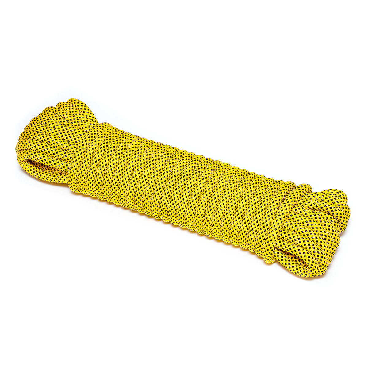 Шнур плетеный ЭКСТРИМ 12.0 мм, черно-желтый, 1400 кг, 20 м шнур для вязания 100% полиэфир 1мм 200м 75±10гр 18 джинс