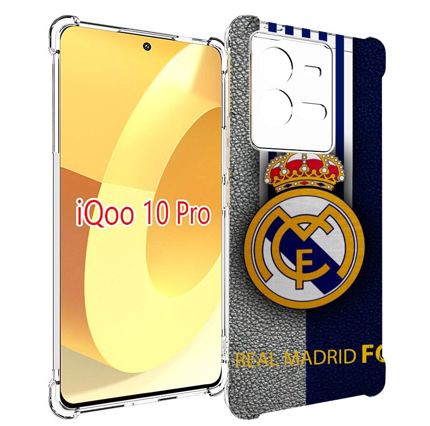 

Чехол MyPads фк реал мадрид мужской для Vivo iQOO 10 Pro, Прозрачный, Tocco