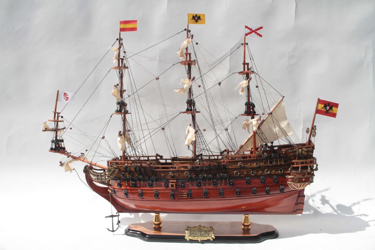

Модель парусника San Felipe, Испания, 63 * 14 * 67 см KSVA-TS-0031-W-60, Коричневый
