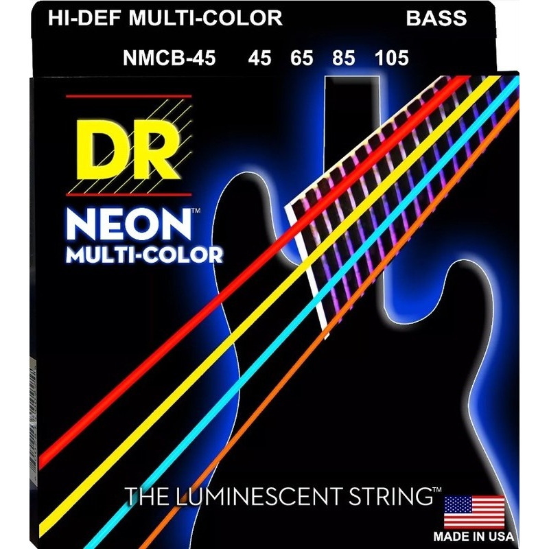 фото Струны для бас-гитары dr string nmcb-45 hi-def neon