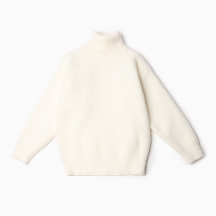 Джемпер для девочек, цвет белый, рост 116-122 см