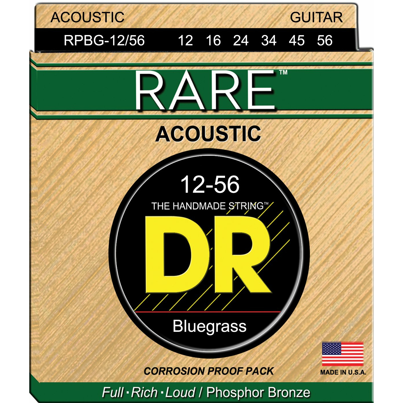 фото Струны для акустической гитары dr string rare rpbg-12/56 bluegrass