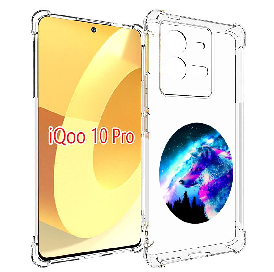 

Чехол MyPads голубой волк для Vivo iQOO 10 Pro, Прозрачный, Tocco