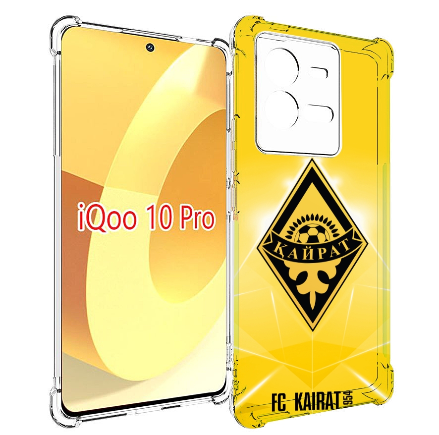 

Чехол MyPads фк каират алматы для Vivo iQOO 10 Pro, Прозрачный, Tocco