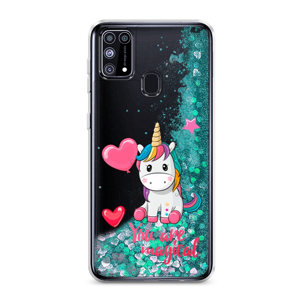 

Жидкий чехол с блестками "Волшебная единорожка" на Samsung Galaxy M31, 2100795-1