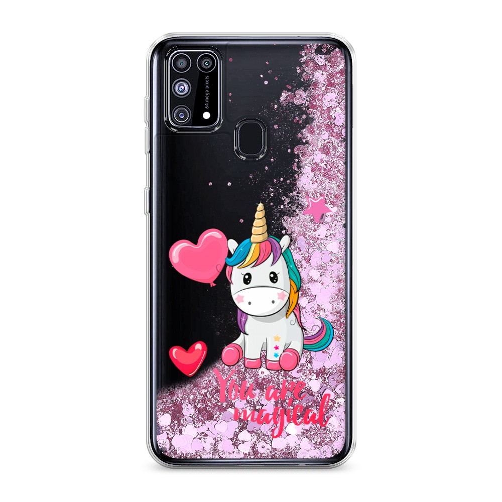 

Жидкий чехол с блестками "Волшебная единорожка" на Samsung Galaxy M31, 2100794-1